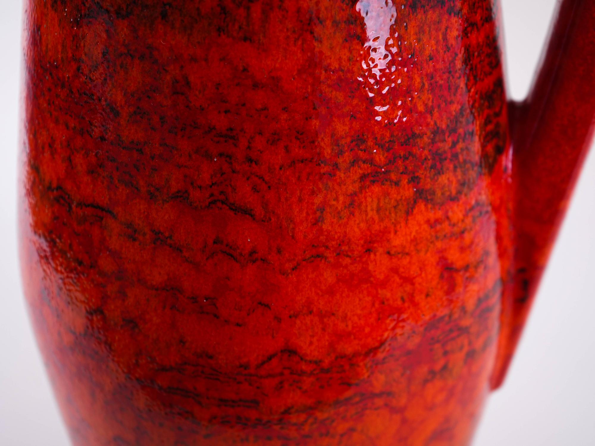 Ceramic Vase Red 1960s 9