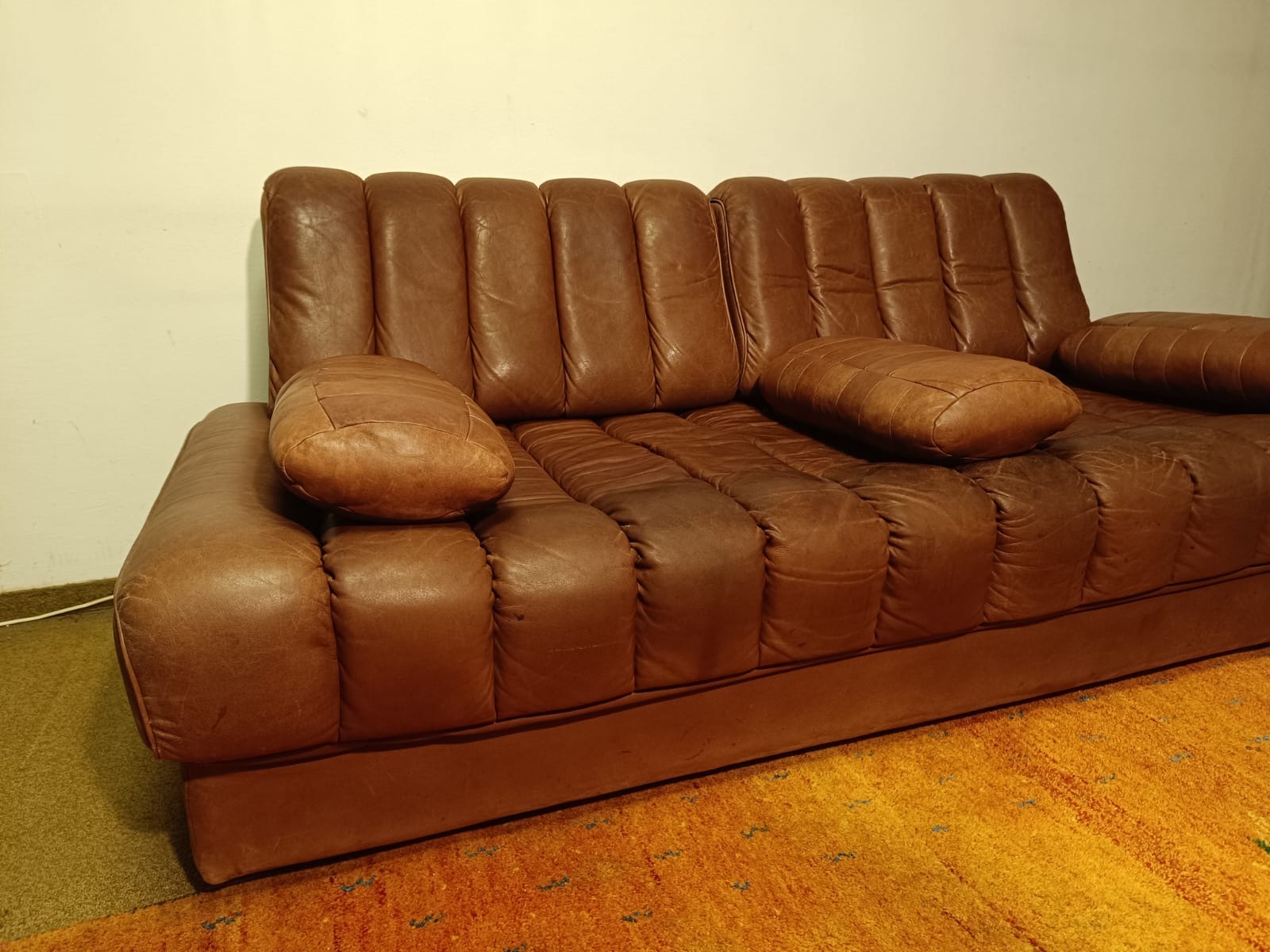 Vintage DS 85 Tagesbett Leder Cognac 1