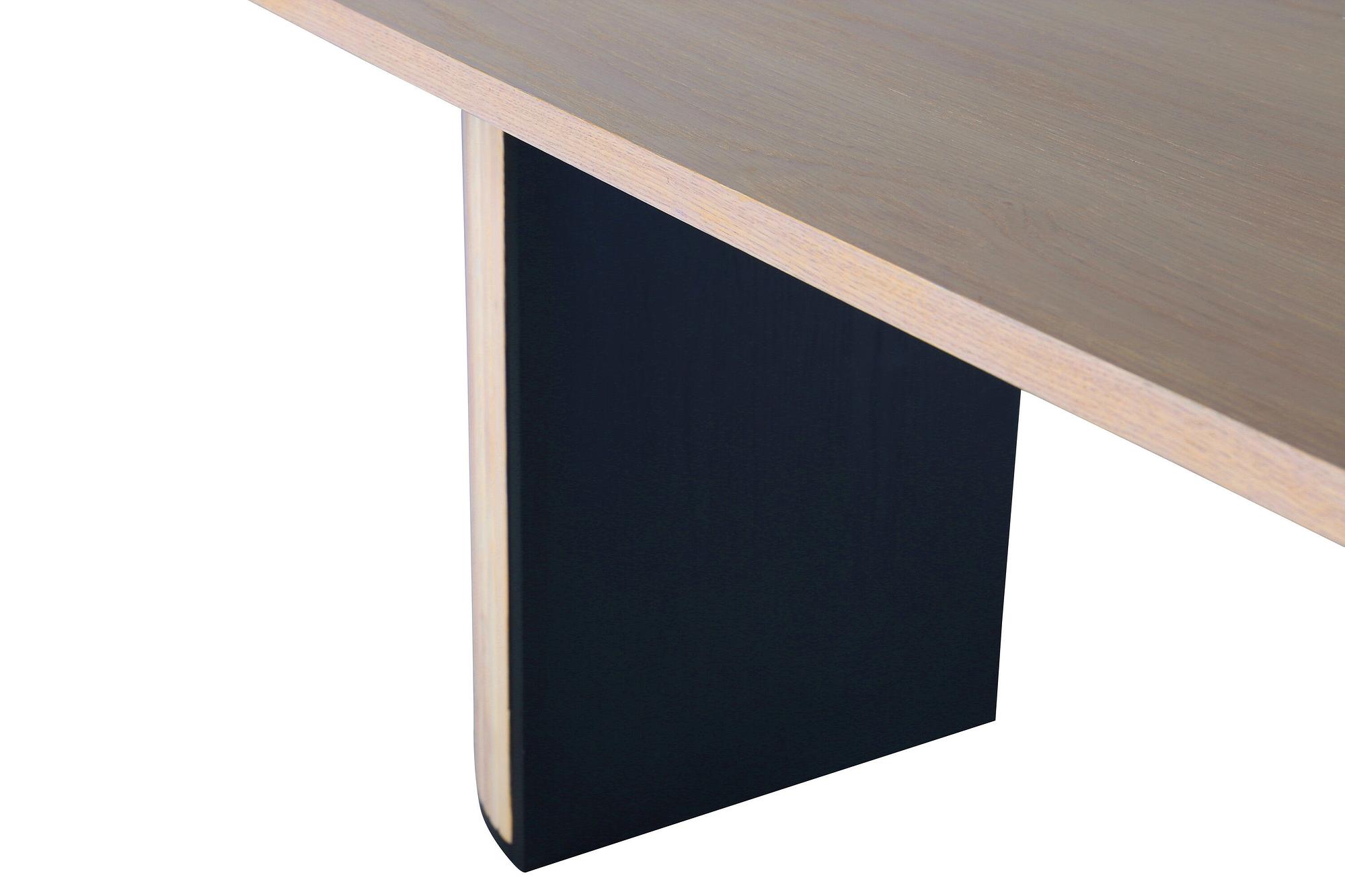 Bianca Oval Dining table Whitewash Veneer 7