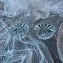 2x Vintage candlestick crystal 4