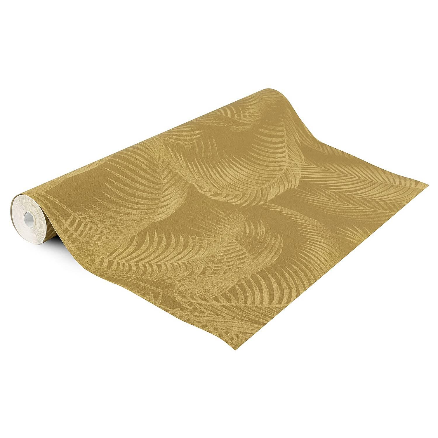 Vliestapete Palmen 10 m x 52 cm Gelb 4