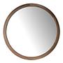 Round Wall Mirror Walnut 1