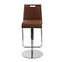 Swivel Bar Stool Faux Leather Brown 1