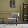 Kemer Armchair Wood Veneer Light Blue 0
