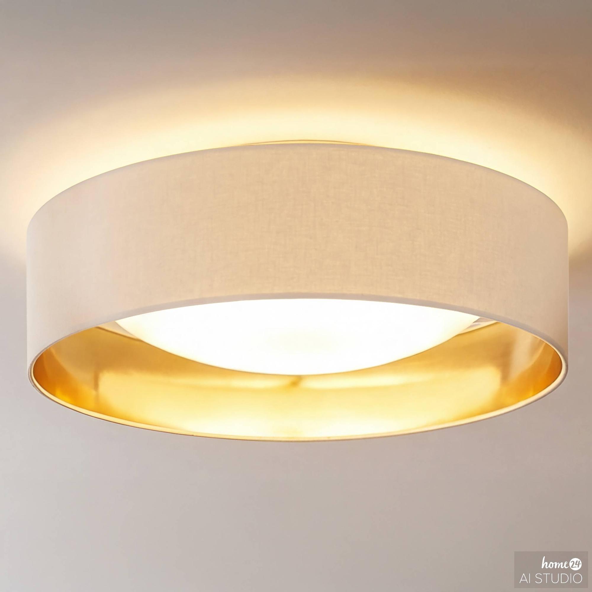 Joulo Deckenleuchte 1-flammig Eisen Frottee Beige 0