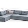 Schlafsofa Links Polyester Holz Hellblau 6