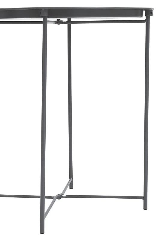 Acero Grau Metall Runder Beistelltisch
 6