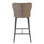 Barstuhl Textil Metall Taupe 3