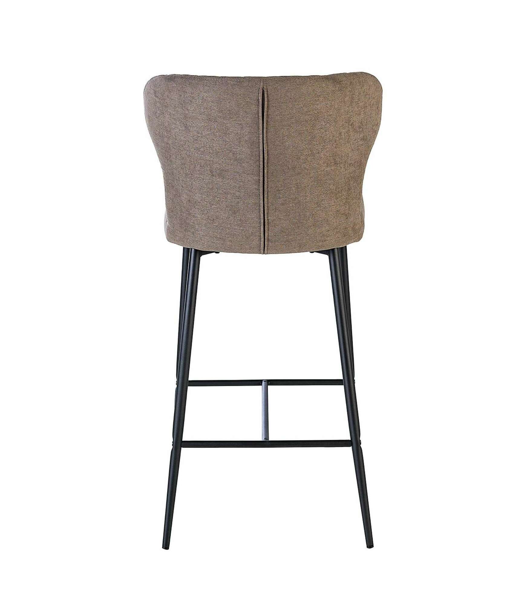 Barstuhl Textil Metall Taupe 3