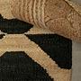 Bosie Demir Runder Schwarzer Jute-Teppich 1