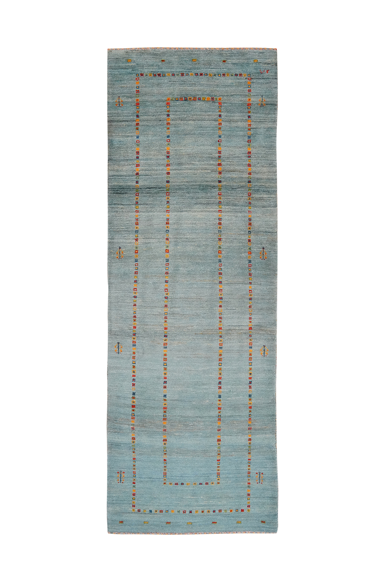 Rizbaf Gabbeh Teppich Wolle Blau 0