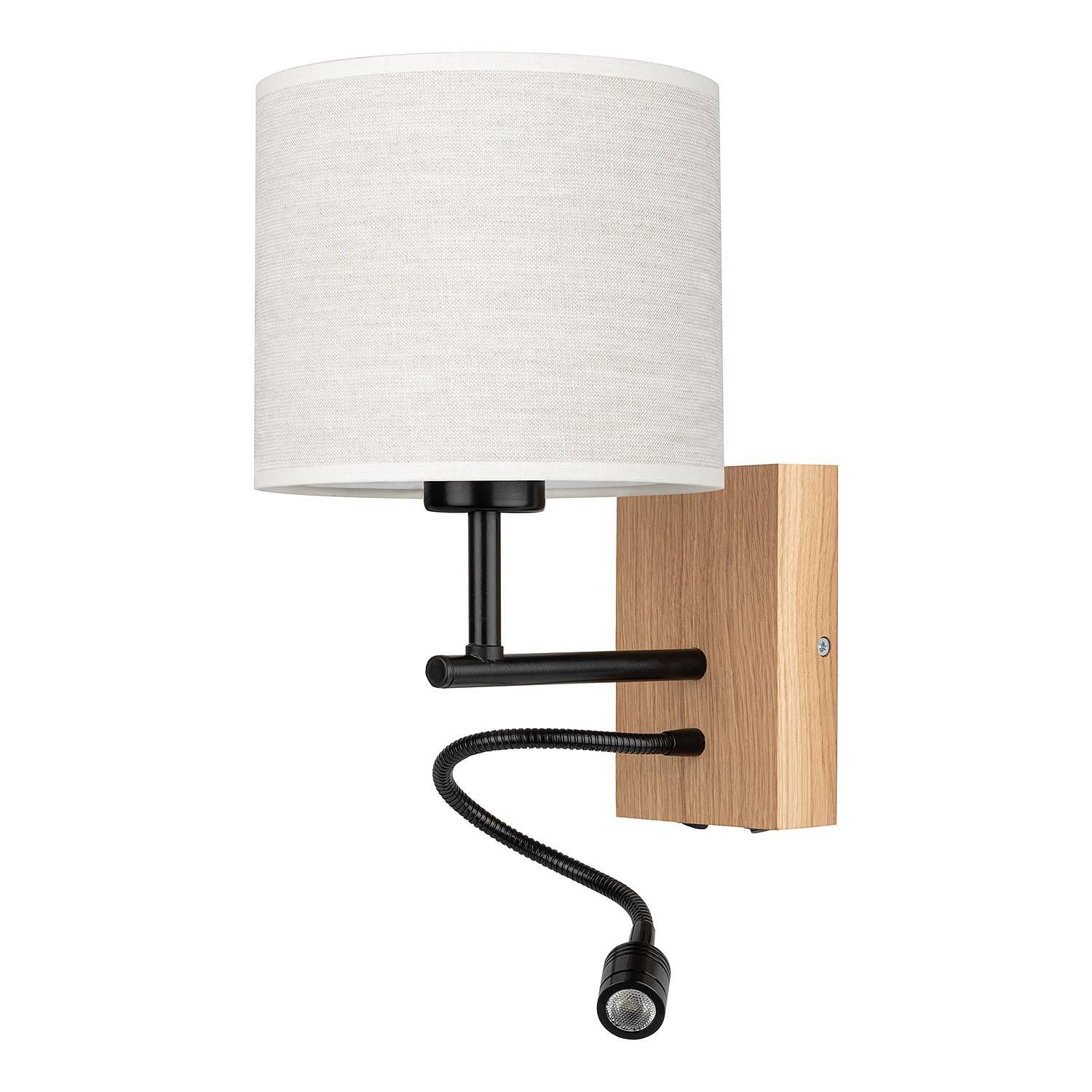 Wandleuchte Boho IV Leinen Eiche Massiv 0