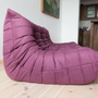 Togo Sofa 3-Sitzer Textil Aubergine 6