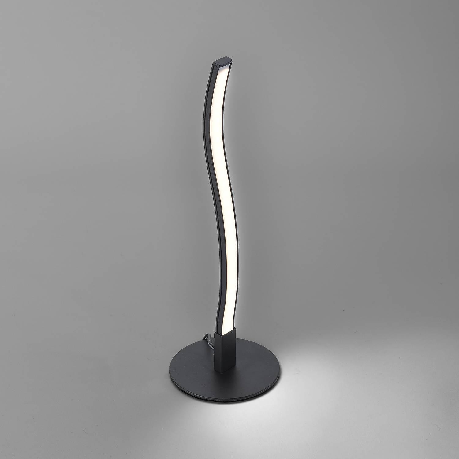 1-Flammig Wave LED-Tischleuchte Acrylglas Eisen   2