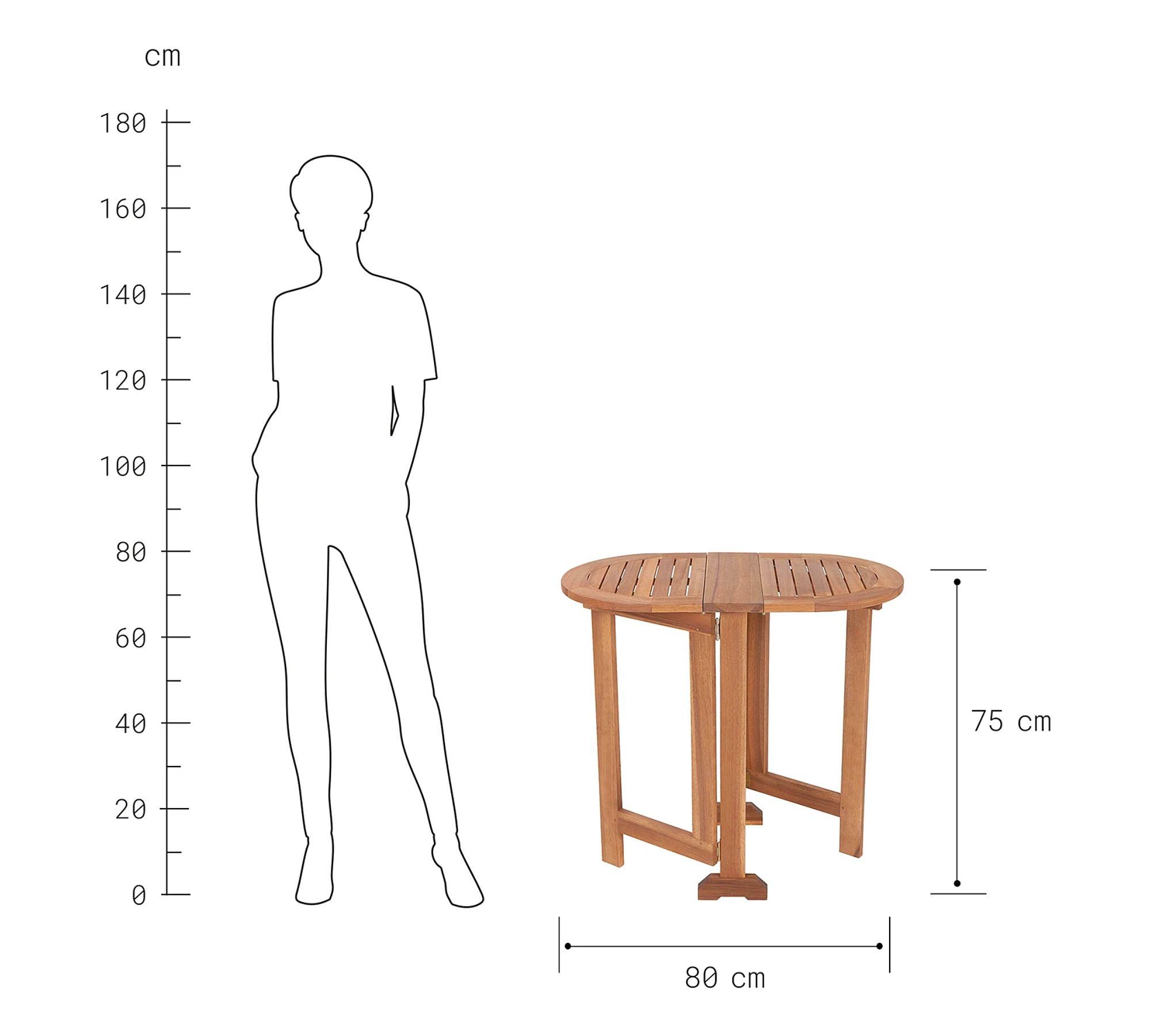 Gartentisch Akazienholz Natur 8