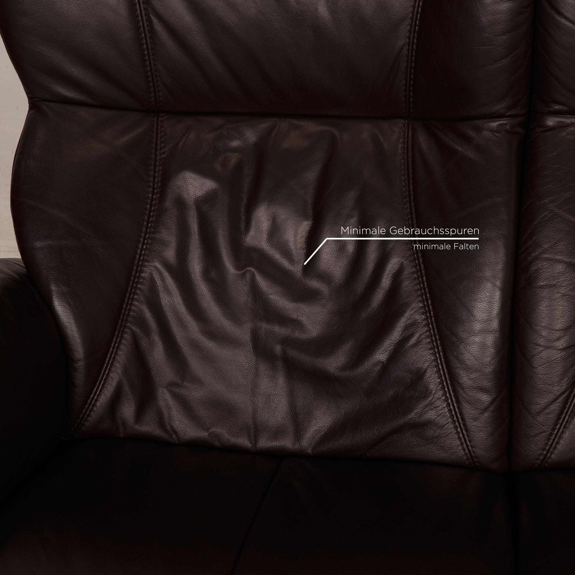 Sofa 2-Sitzer Soft Leder Dunkelbraun 3