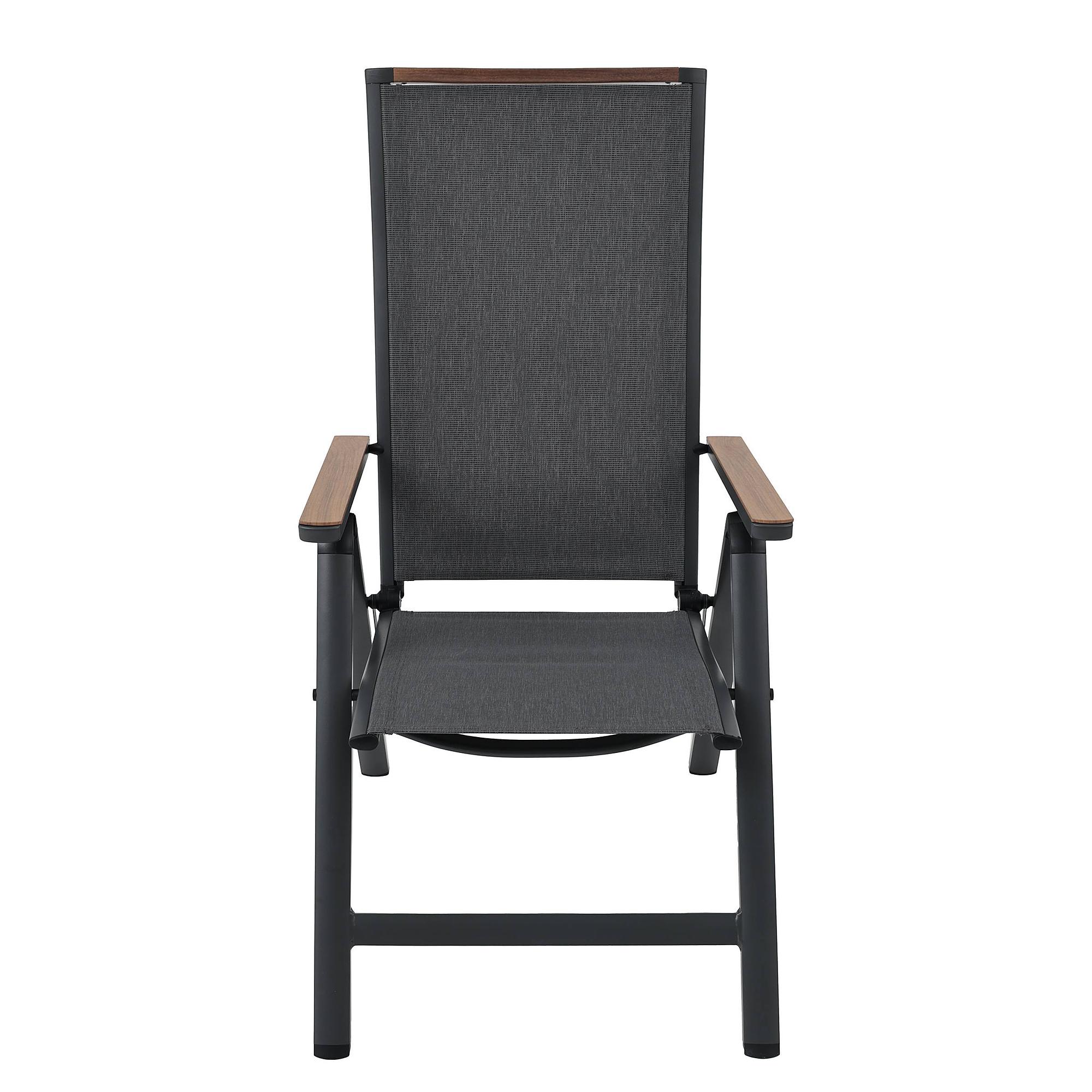 Asko Gartenstuhl Aluminium Textil Anthrazit 2