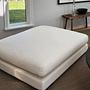 Mammoth Footstool Linen Mix Sand 402 3