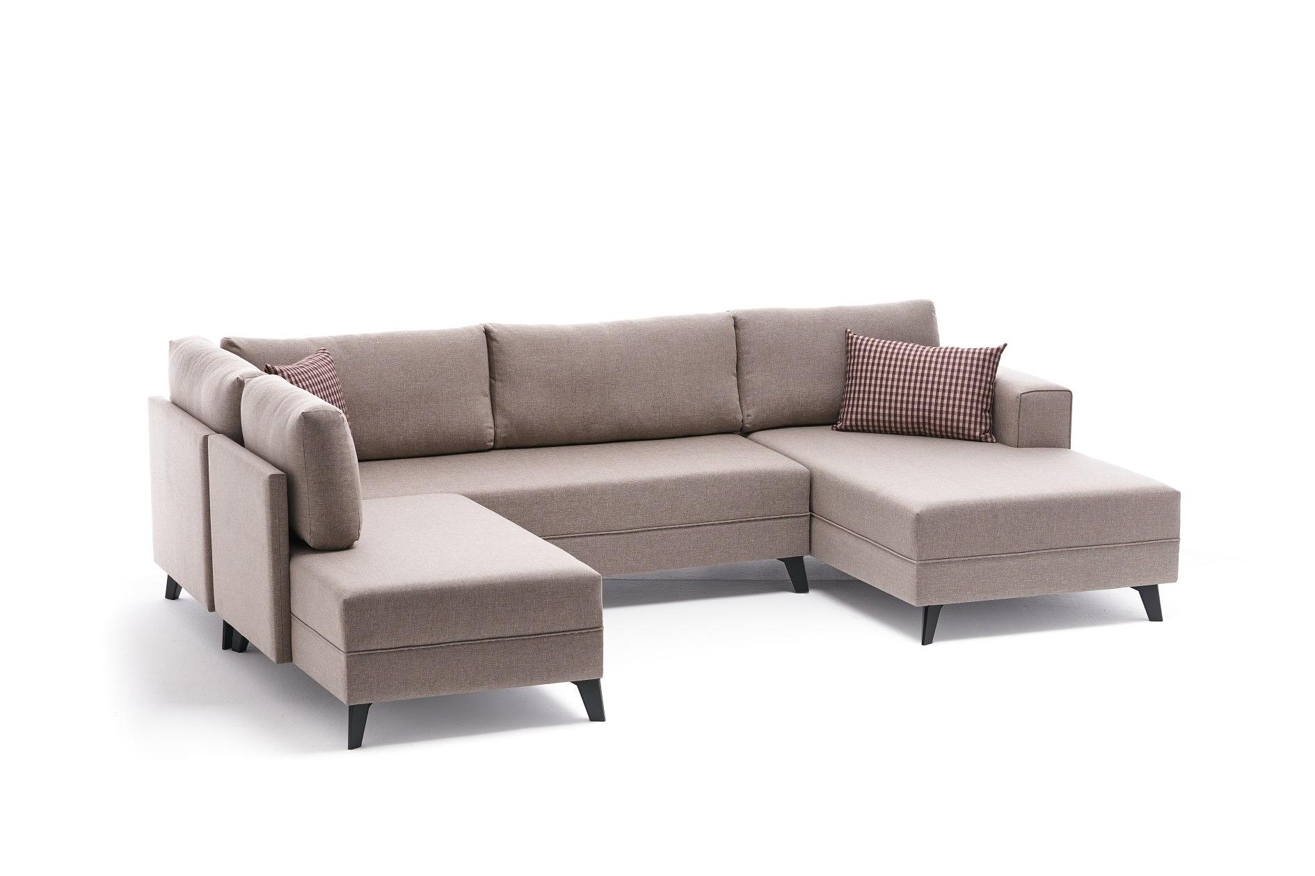 Efsun Schlafsofa 4-Sitzer Creme 4