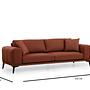 Kenzo 3-seater sofa red 4
