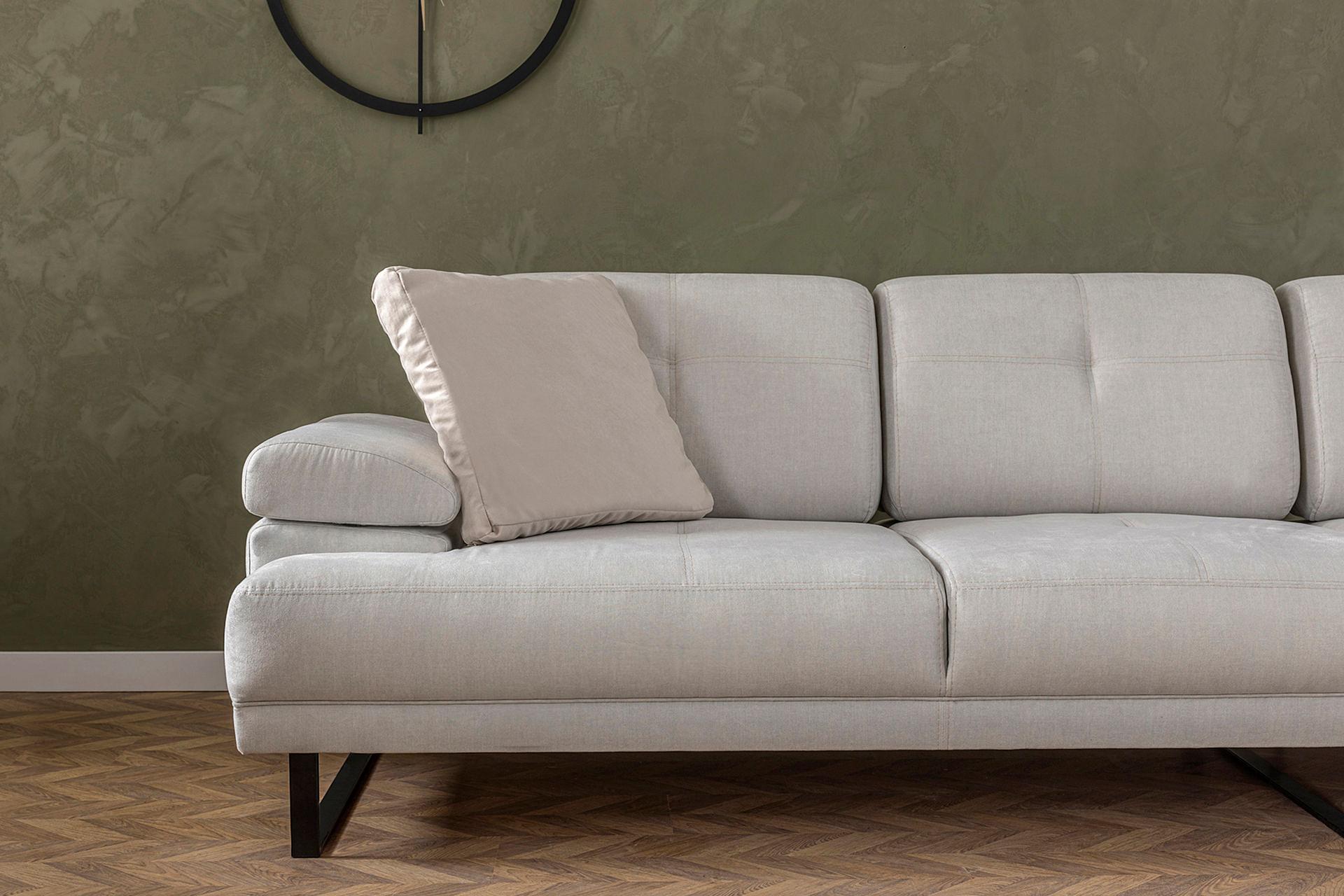 Mustang Sofa L Right Chaise Lounge Beige 7