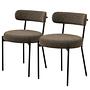 Dining chair Yenti set of 2 Bouclé 1