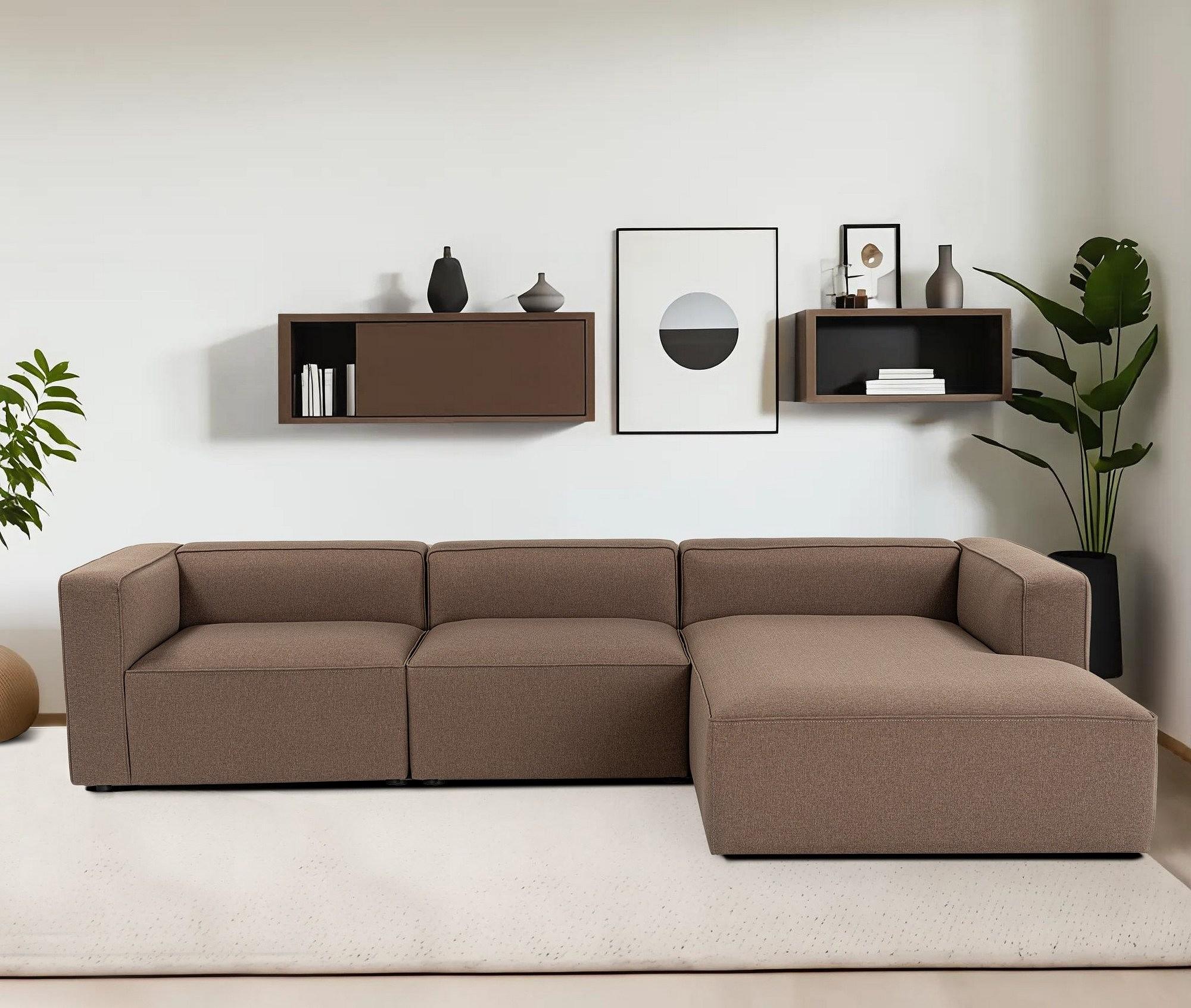 Mora Sofa Rechts Braun 1