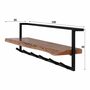 Garderobenleiste mit 6 Haken Holz Metall Schwarz 6