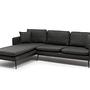 Reya Sectional Sofa Dark Grey 8