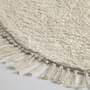 Teppich Kurzflor Baumwolle Beige 1
