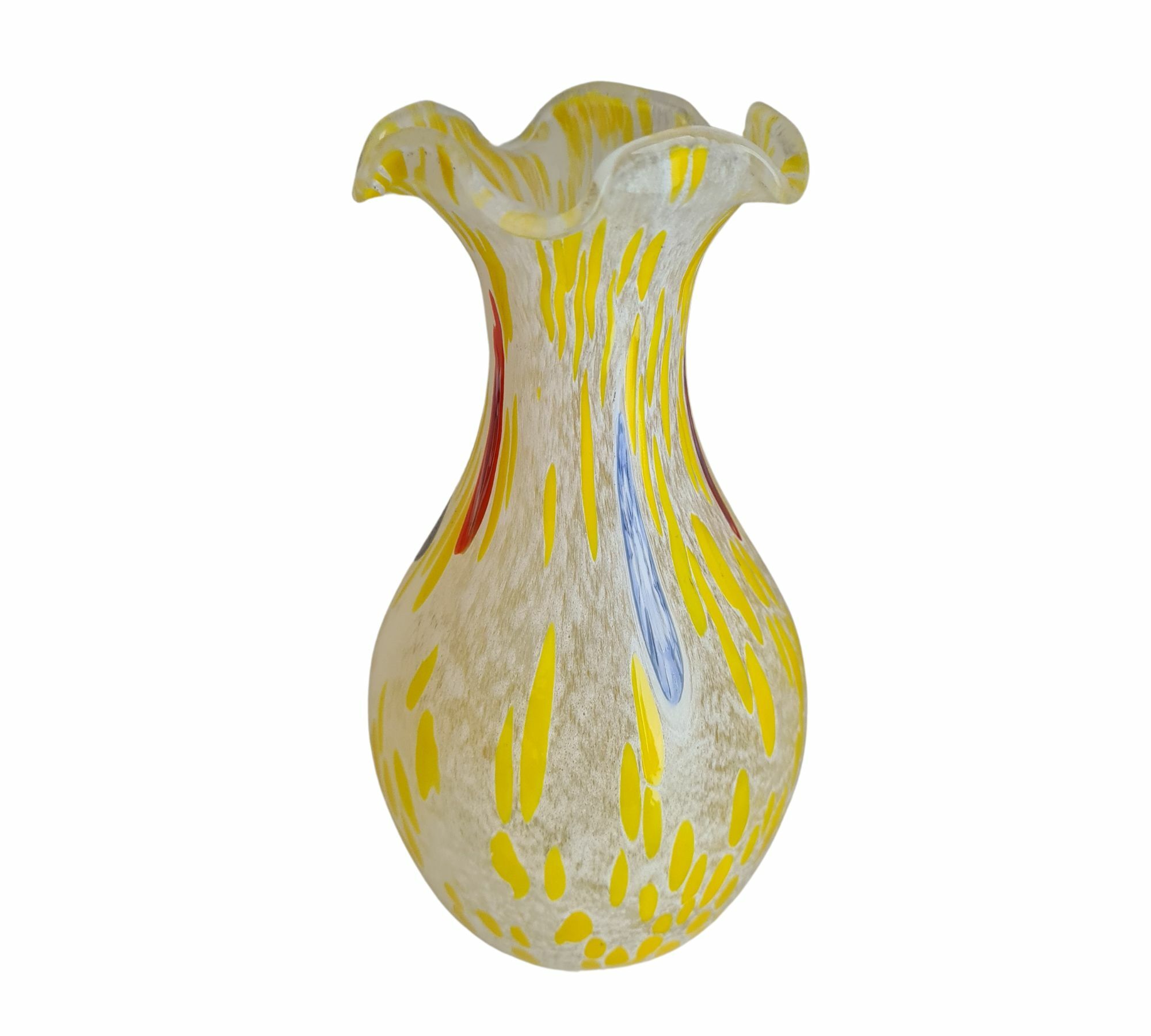 Blumenvase Klein Muranoglas Gelb 2