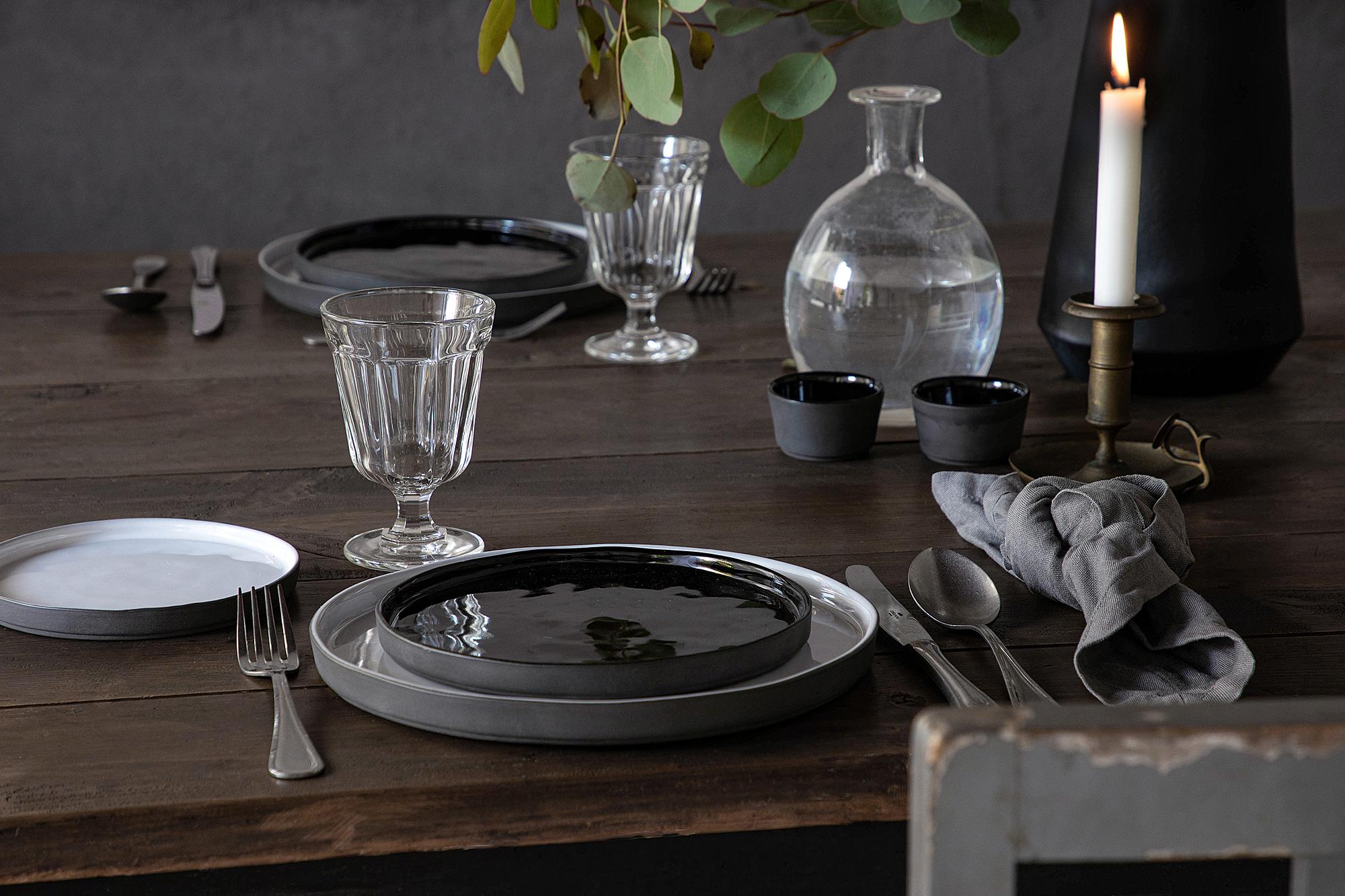 Lagoa Eco Typ B Kombiservice 5-Teilig Keramik Taupe Schwarz 3