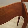 Teak wood chair set 4-piece 1960s, Designer:  10