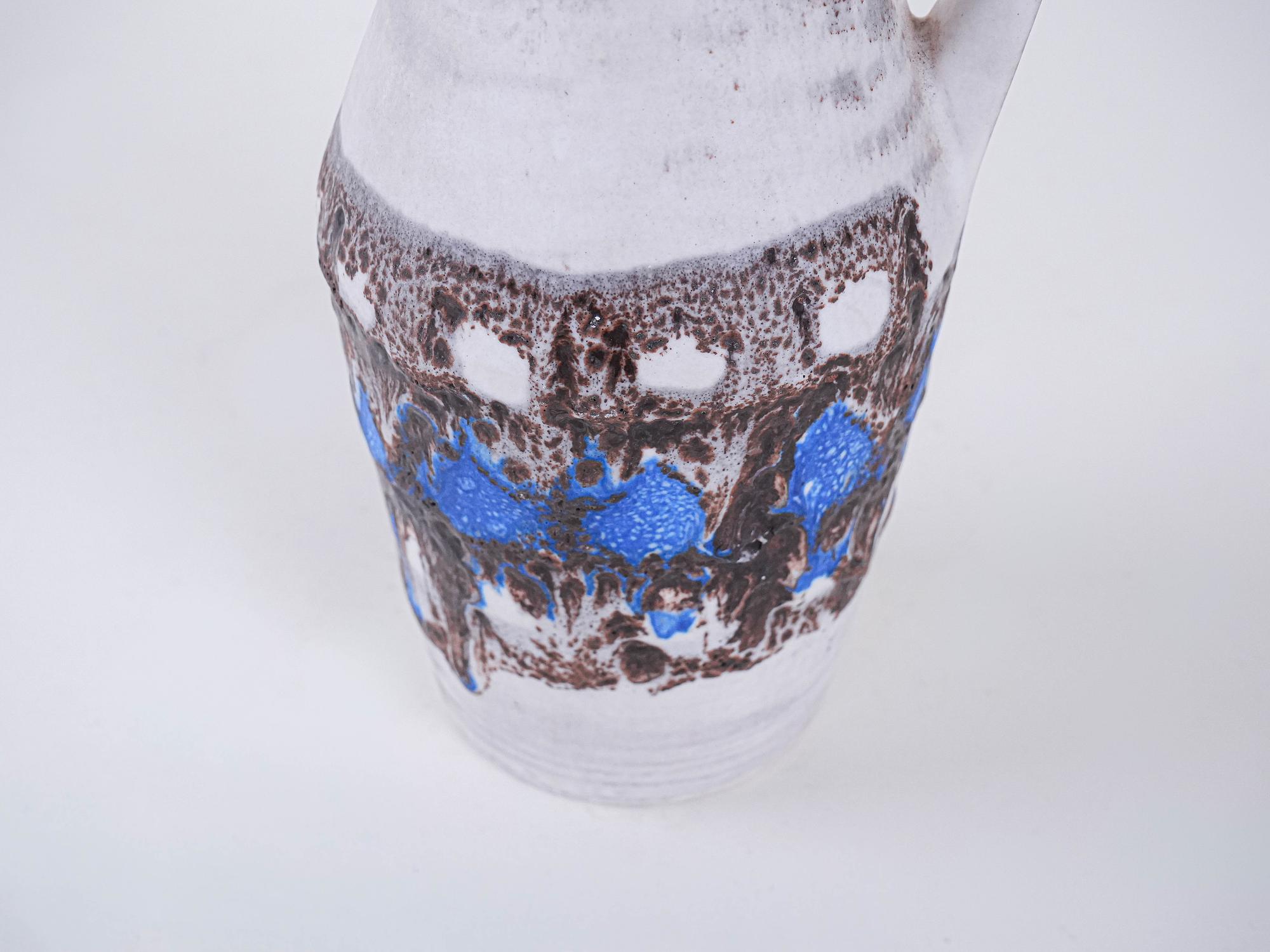 Keramikvase mit Henkel 1960er Jahre 4