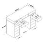 Dressing table with drawers White 8