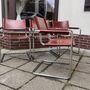 4x MG5 Sessel Matteo Grassi Stahl Leder Braun 1