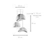 3-Flammig Wabi Sabi Shibumi Orbs Pendelleuchte Beton Grau 7