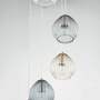 Pendant lamp Caid Iron / Glass 5-light 3