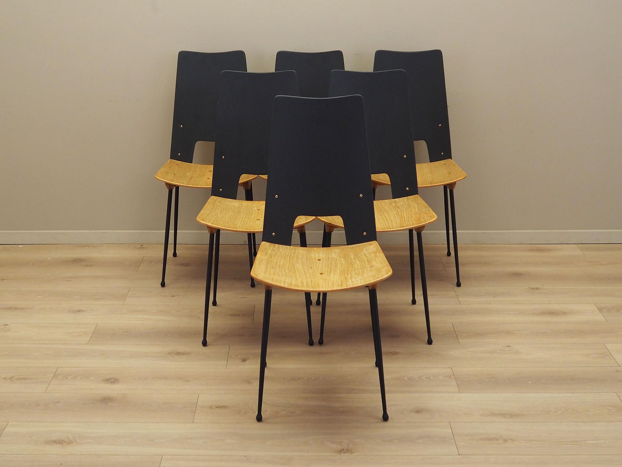 6x Carlo Ratti Dining Chair Green 1950s 5
