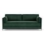 Chill by SLS Schlafsofa 3-Sitzer Velour Lux Dark Green 0