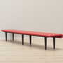 Vintage Bank Holz Leder Rot 1990er Jahre 2