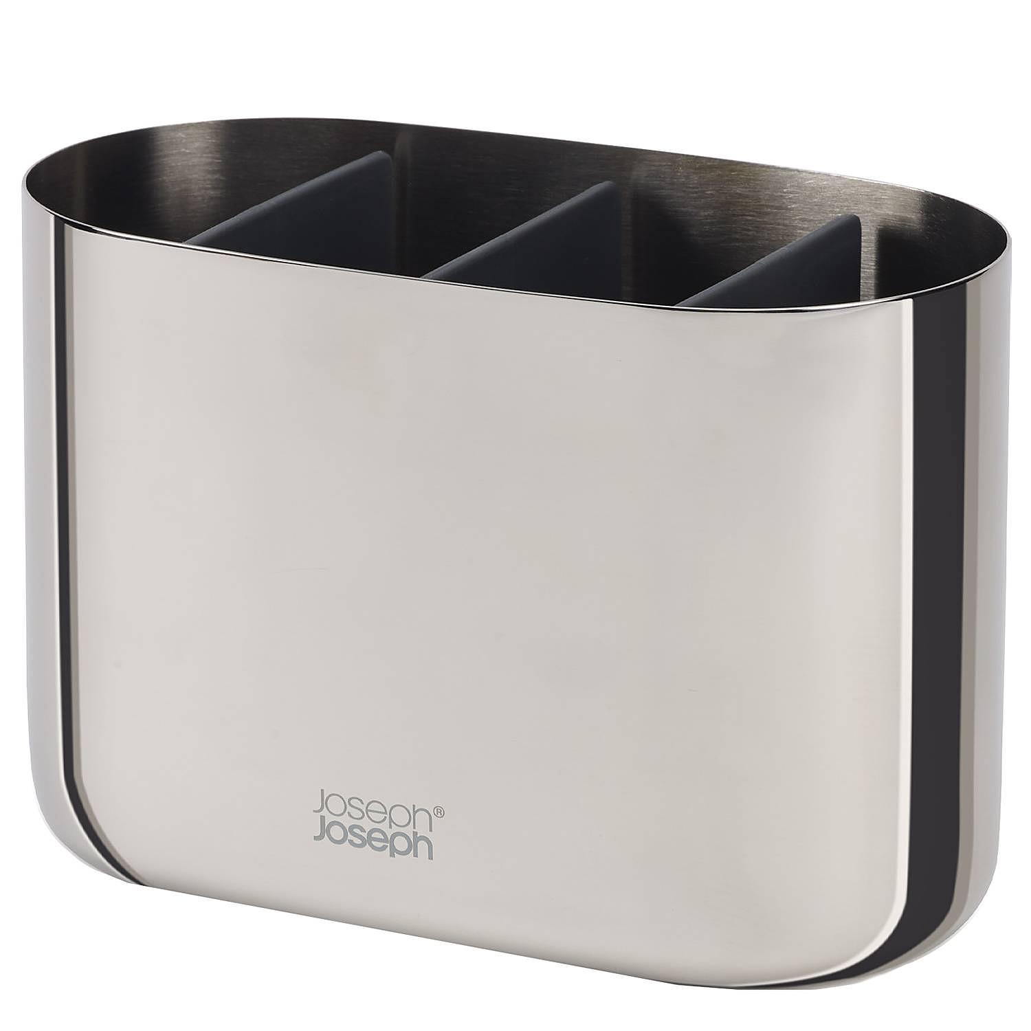 Easy Store Luxe Toothbrush Holder Stainless Steel Silver 0