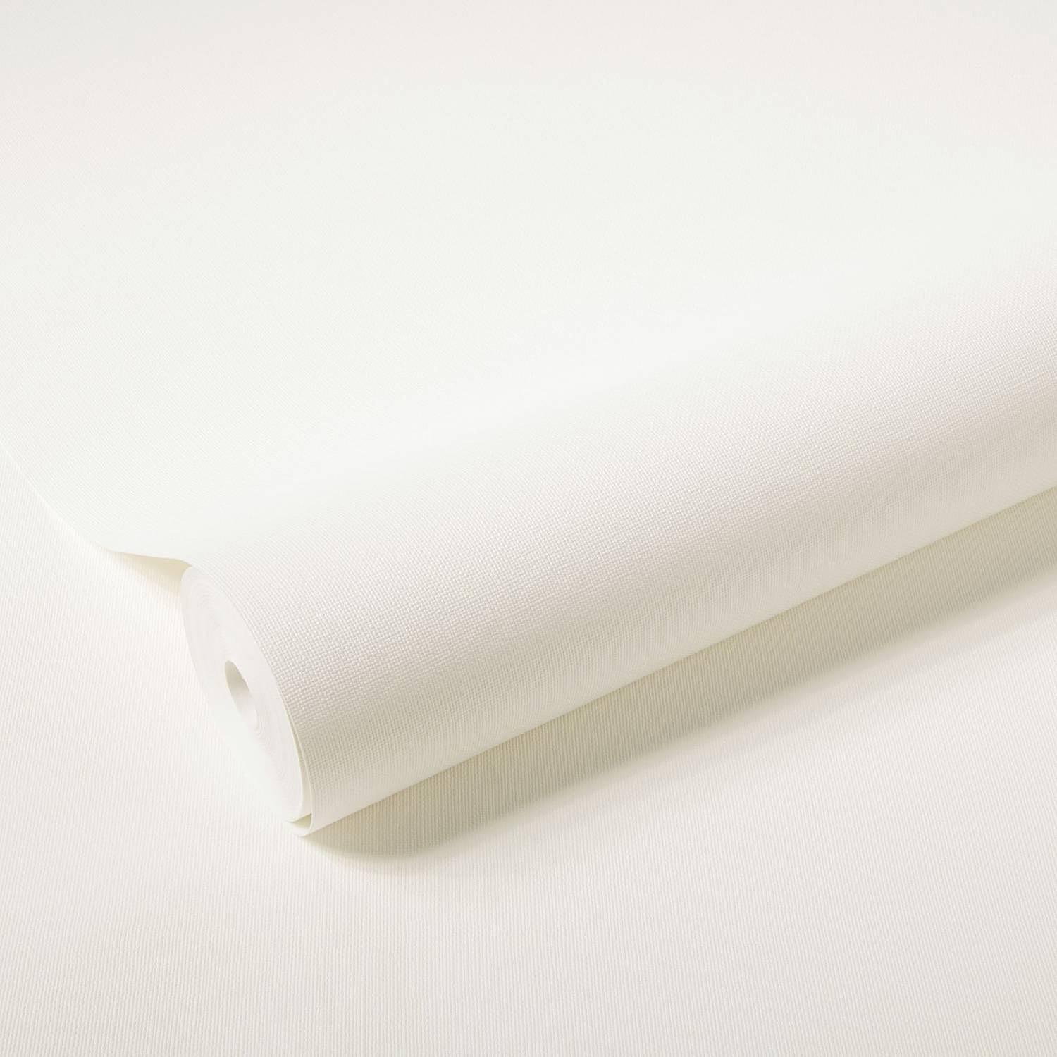 Vliestapete Leinen II Vlies Weiß 3