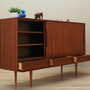 Vintage Highboard Teakholz Braun 1960er Jahre 6