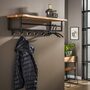 Edge Garderobe 6 Haken Metall Holz Braun 1