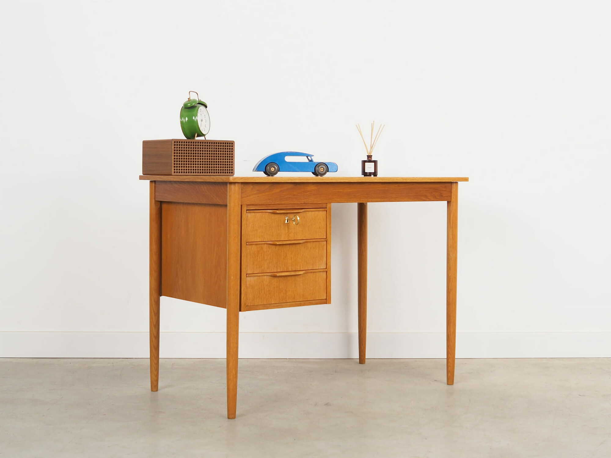 Schreibtisch Holz Braun 1970er Jahre  4