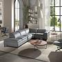 Sofa Récamiere Links Leder Grau 3