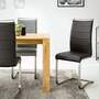 2x Freischwinger Kunstleder Edelstahl Schwarz 0