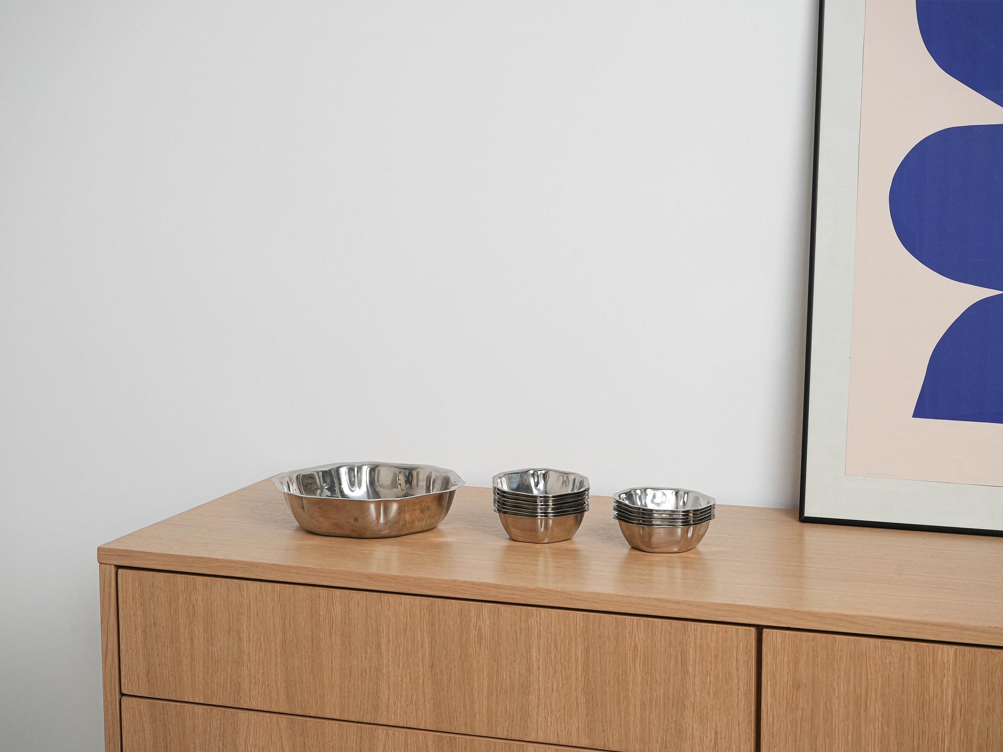 Stainless steel bowl set 1 6