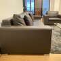 6-tlg. Sofa Lounge Set Leder Braun  1